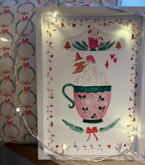 Affiche A4 illustrée "Hot chocolate"