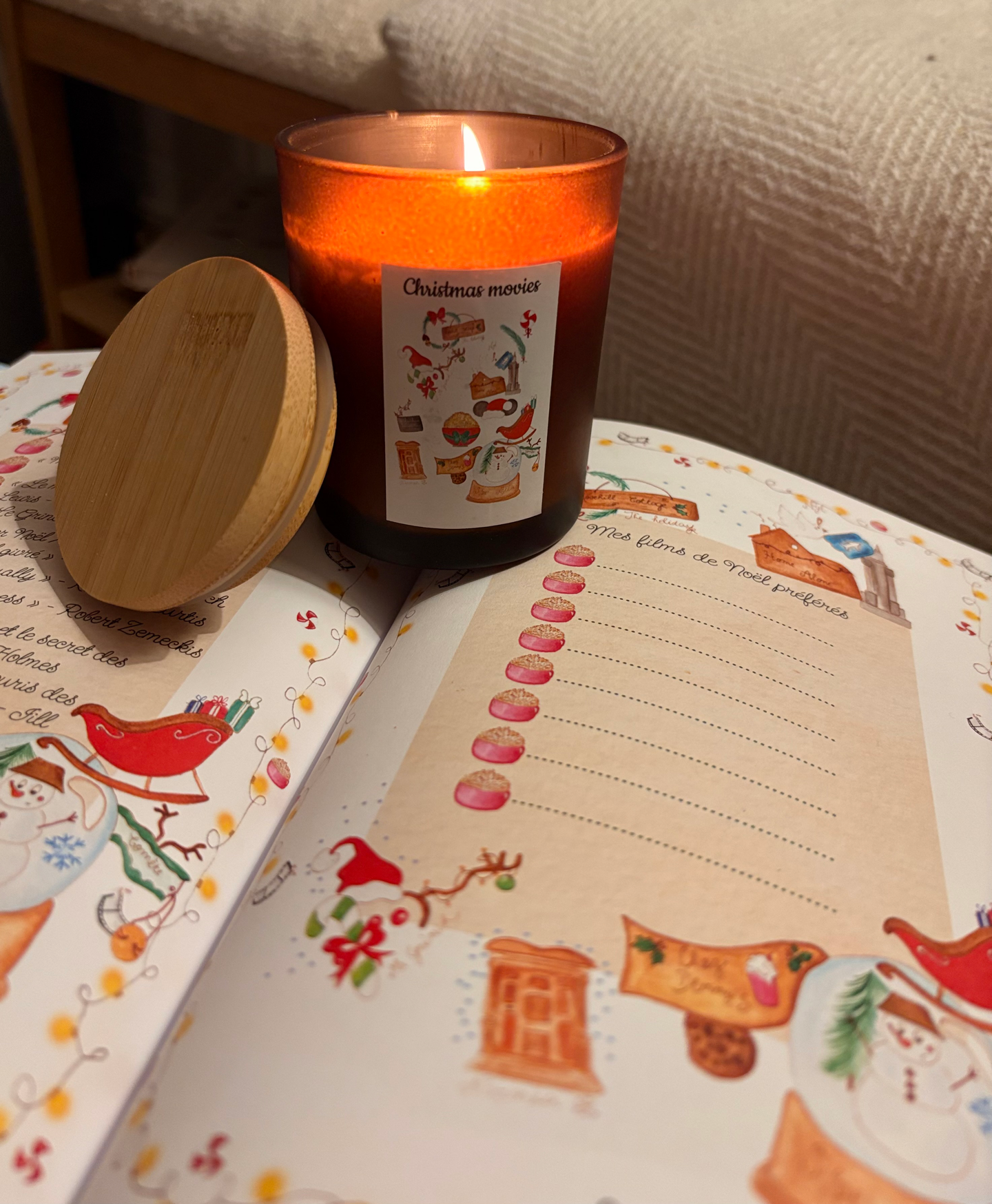 Bougie "Christmas movies"